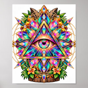 Kaleidoscope Mandala Eye Poster