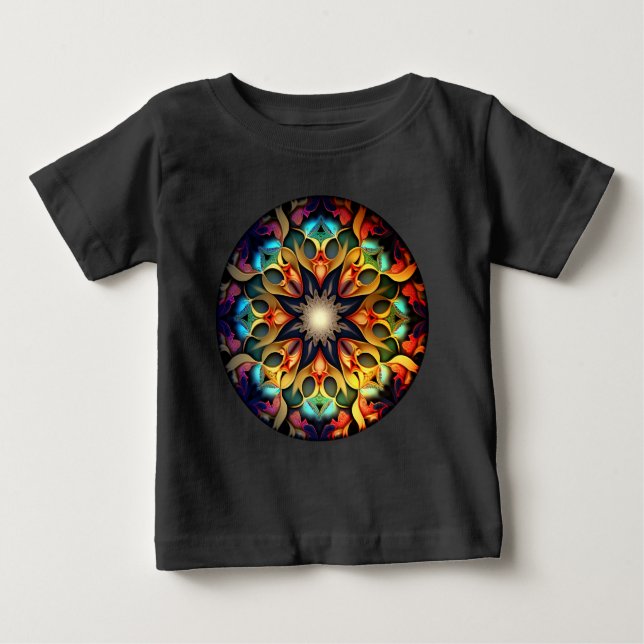Kaleidoscope Mandala Flower Design-23091 Baby T-Shirt (Front)