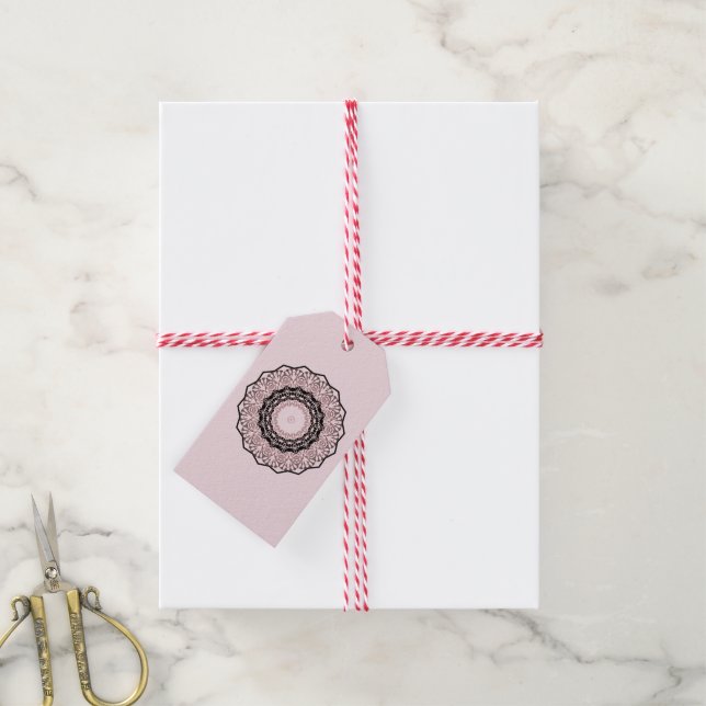 Kaleidoscope , mandala gift tags (With Twine)