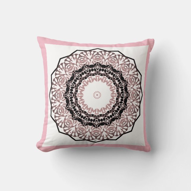 Kaleidoscope , mandala throw pillow (Front)
