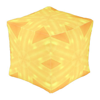 Kaleidoscope of a Bright Sunrise and Lines Pouf