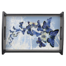 Kaleidoscope of blue butterflies