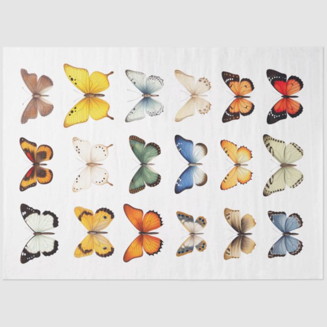 Kaleidoscope of Butterflies 1 Decoupage Paper (Front)