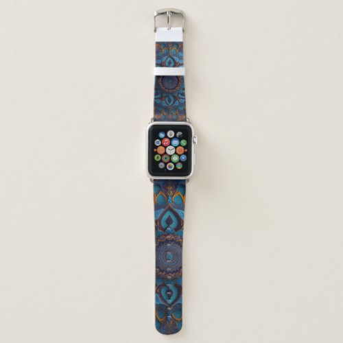 Kaleidoscope of circular patterns 3D high detail Apple Watch Band