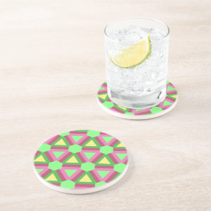 Kaleidoscope of Color- Peace-Love-Daisies coaster
