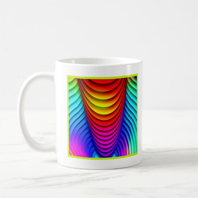 Kaleidoscope of Colors 3D Pattern Coffee Mug (Left)