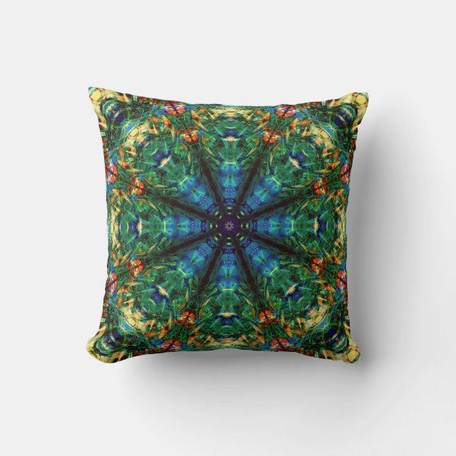 Kaleidoscope of Colors Throw Pillow (Front)
