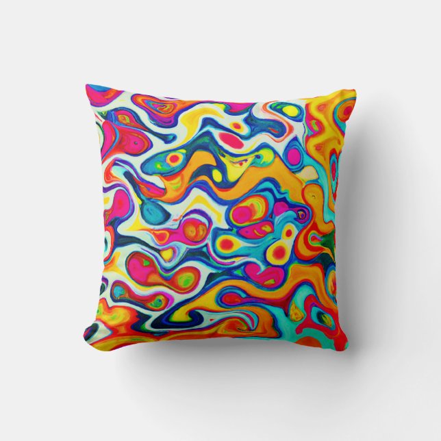 Kaleidoscope of Colors Throw Pillow (Front)