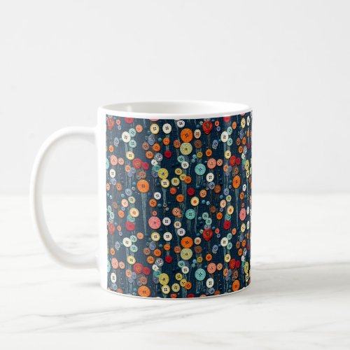 Kaleidoscope of Creativity Vibrant Buttons Coffee Mug