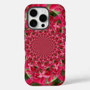 Kaleidoscope of Crimson: Blood Milkweed Flower Art iPhone 16 Pro Case