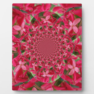 Kaleidoscope of Crimson: Blood Milkweed Flower Art Plaque