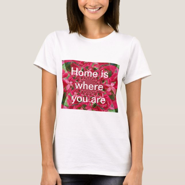 Kaleidoscope of Crimson: Blood Milkweed Flower Art T-Shirt (Front)