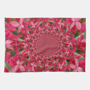 Kaleidoscope of Crimson: Blood Milkweed Flower Art Towel