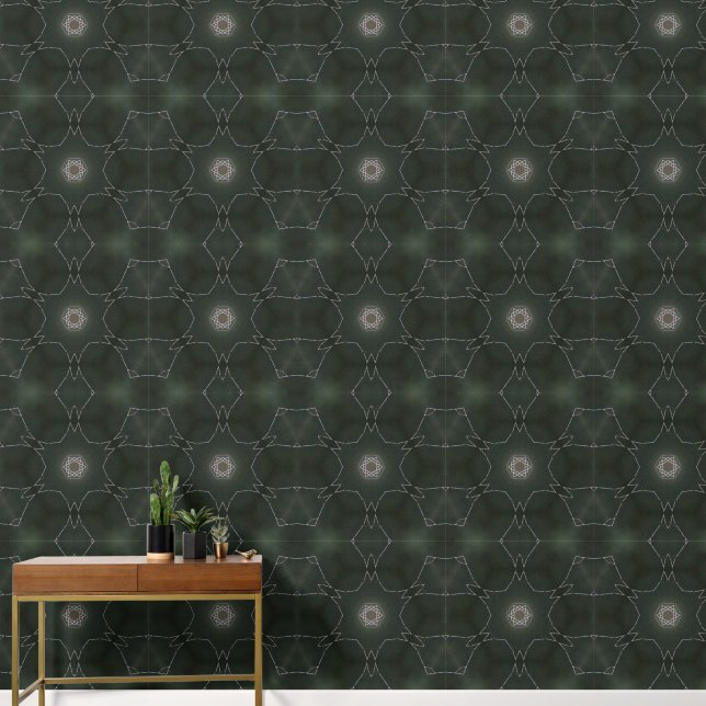 Kaleidoscope of Dew Star Black Background Wallpaper (Hallway)