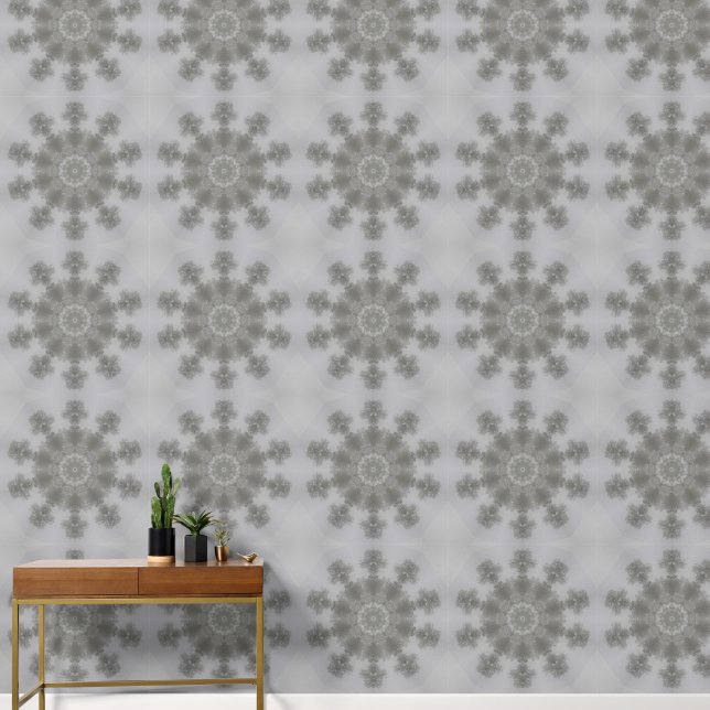 Kaleidoscope of Gray Foggy Skyline Wallpaper (Hallway)