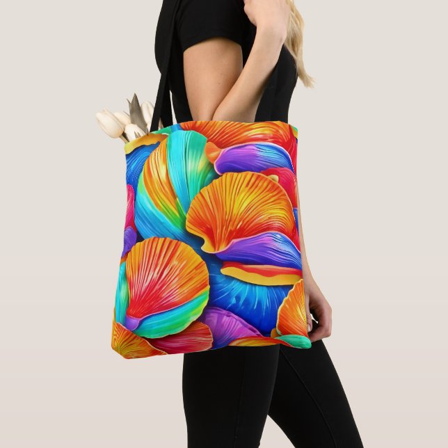 Kaleidoscope of Ocean Shells Tote Bag (Close Up)