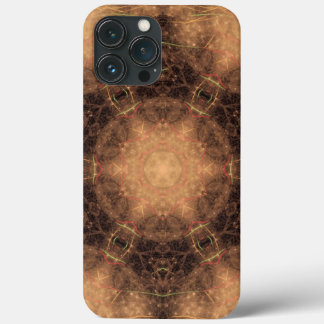 Kaleidoscope Orange Mist Black Background iPhone 13 Pro Max Case
