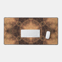 Kaleidoscope Orange Mist Black Background