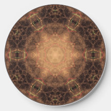 Kaleidoscope Orange Mist Black Background