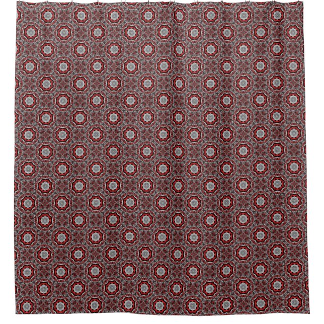 Kaleidoscope ornament shower curtain (Front)