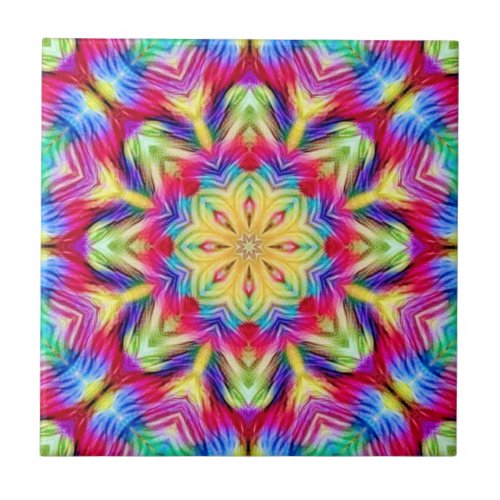 Kaleidoscope Paradise  K_6  Multicolor Ceramic Tile