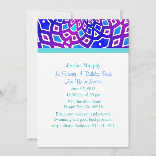 Kaleidoscope Party Invitations