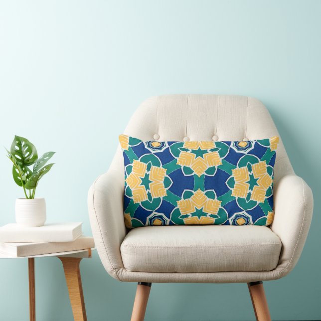  Kaleidoscope Pattern Lumbar Pillow (Chair)