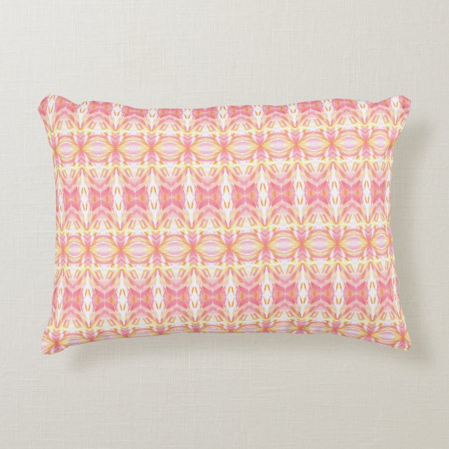 Kaleidoscope pattern Pink & Yeloow - Accent Pillow