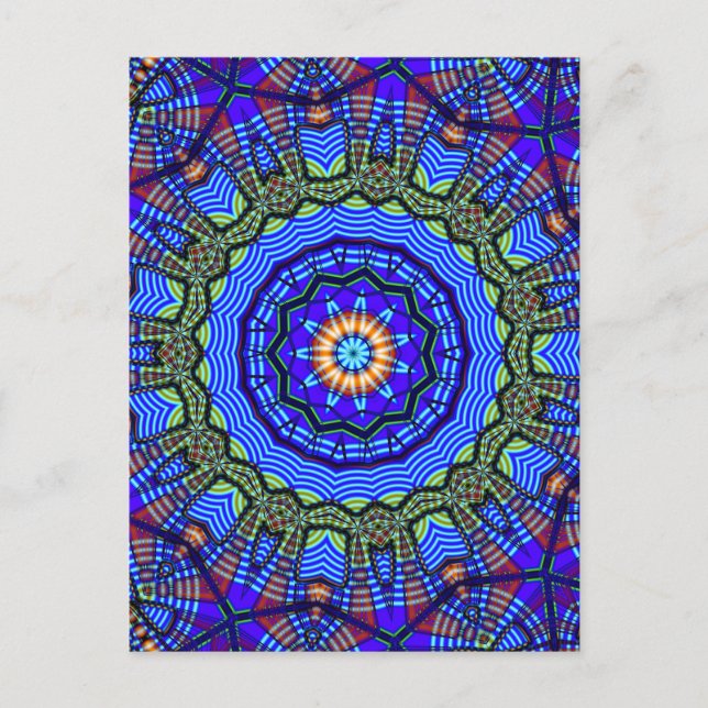 KALEIDOSCOPE PATTERN POSTCARD (Front)