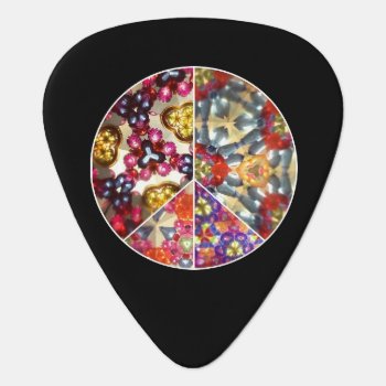 Kaleidoscope Peace Sign Guitar Picks by ADHGraphicDesign at Zazzle