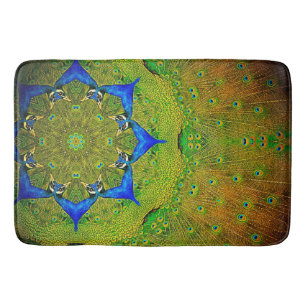 Kaleidoscope Peacock Bath Mat