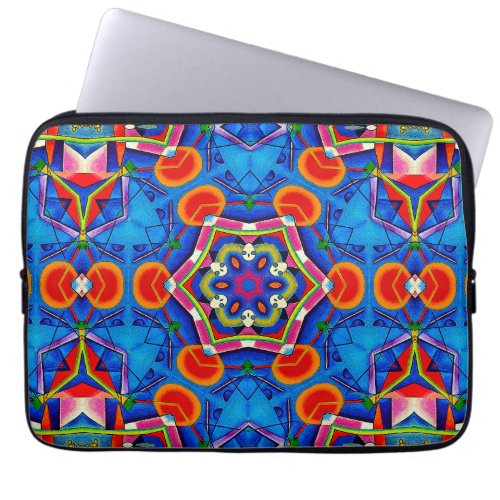Kalidoscope peinture  lhuile multicolore laptop sleeve