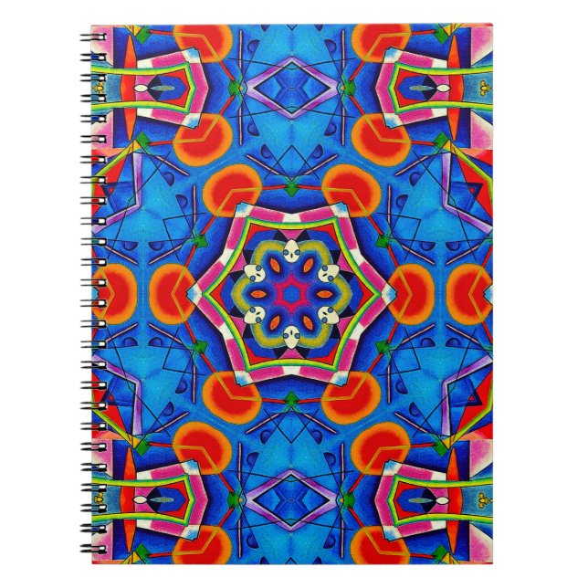 Kaléidoscope peinture à l’huile multicolore notebook (Front)