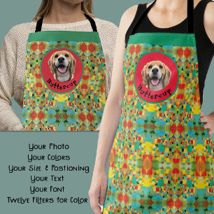 Kaleidoscope Personalized Pet Photo Dog Mom Lover Apron