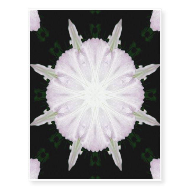 Kaleidoscope Petunia Temporary Tattoos (Front)