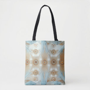 Kaleidoscope photography of ceiling tote bag