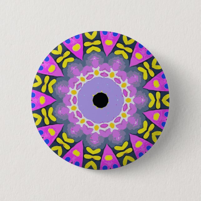 kaleidoscope pinback button (Front)