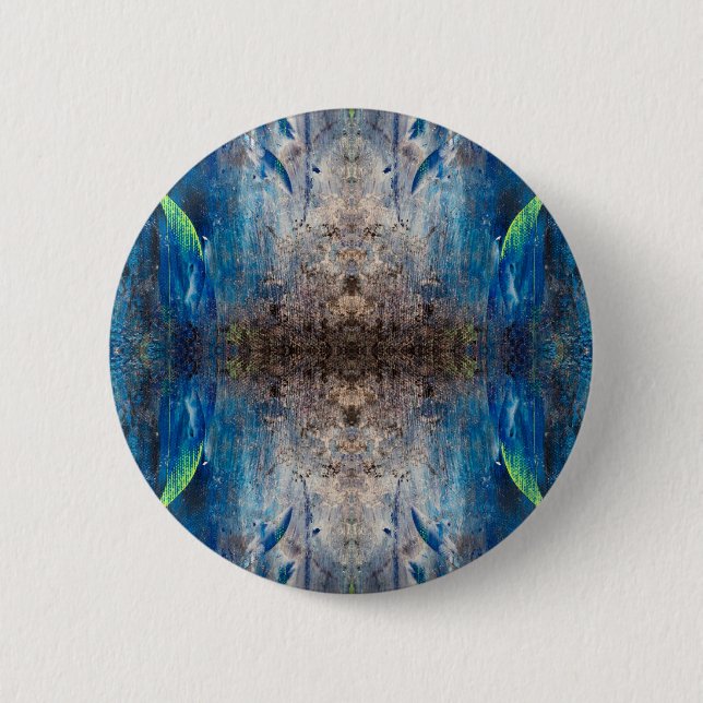 Kaleidoscope playfully abstract Mandala Button (Front)