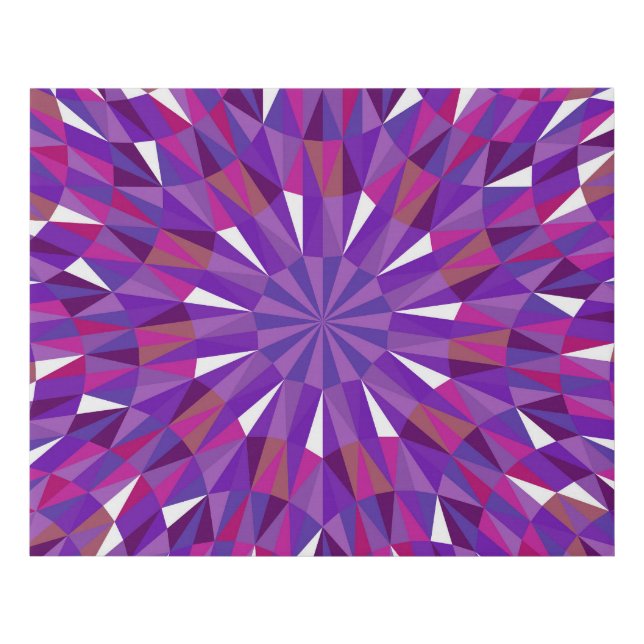 Kaleidoscope Plum Faux Wrapped Canvas Print (Front)