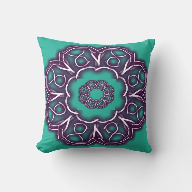 Kaleidoscope Prints  Throw Pillow (Front)
