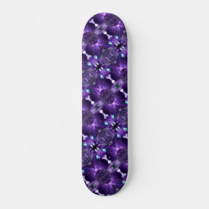 Kaleidoscope Purple Abstract Fractal Psychedelic Skateboard