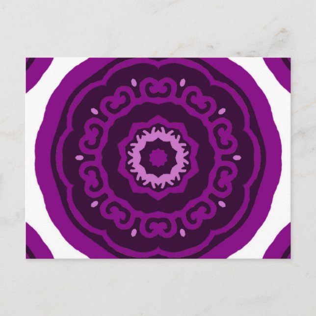 Kaleidoscope purple postcard (Front)