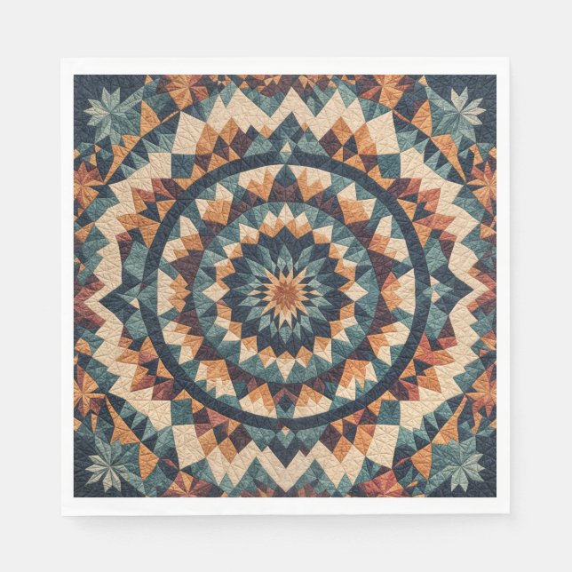 Kaleidoscope Quilt Pattern Napkins (Front)