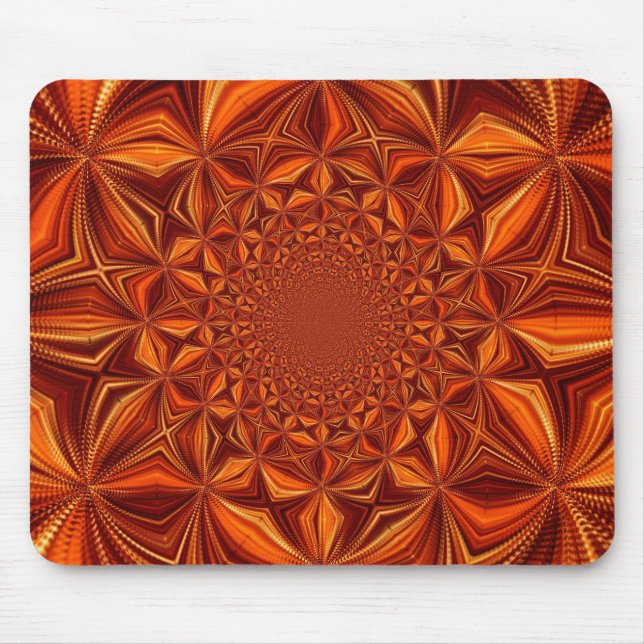 Kaleidoscope Red Digital Art Pattern-67546 Mouse Pad (Front)