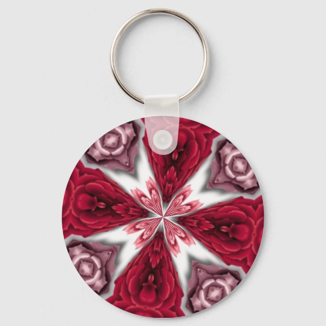 Kaleidoscope Rose Keychain (Front)