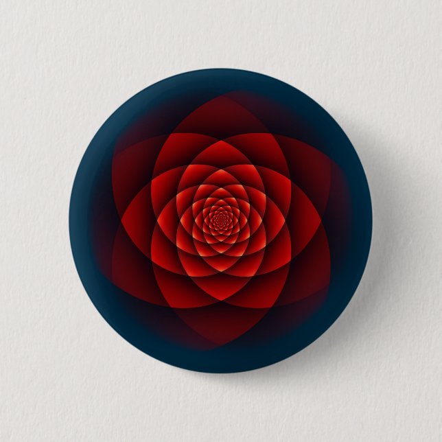 Kaleidoscope ROSE red + your idea Button (Front)