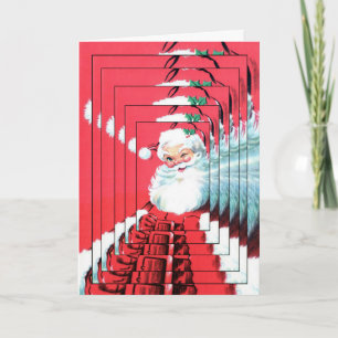 Kaleidoscope Santa - Vintage Fine Art Card