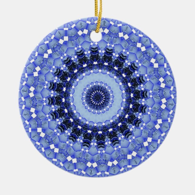 Kaleidoscope series - Winter Snow 1 Ceramic Ornament (Front)