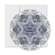Kaleidoscope Snowflake Merry Christmas Flat Card