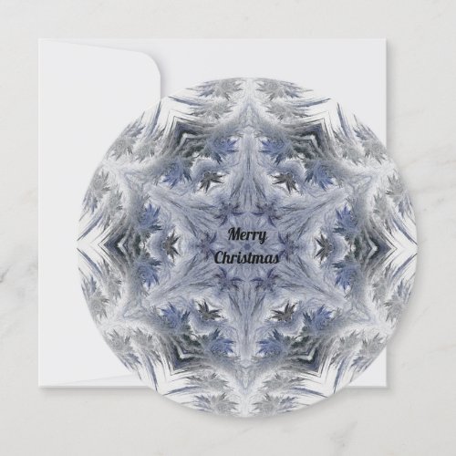 Kaleidoscope Snowflake Merry Christmas Flat Card